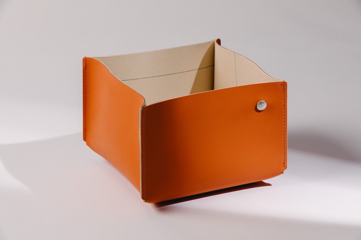  Roterfaden Hand sewn boxes from recycled material printing blanket for stationery utensils and items - made in Germany